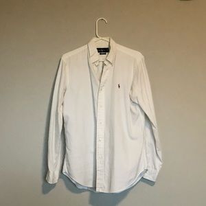 Ralph Lauren White Classic Fit Button Up - M
